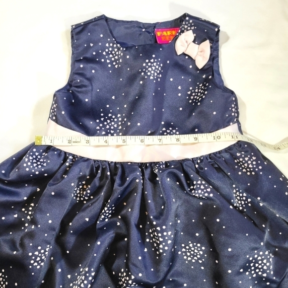Park Bench Kids Dress Navy Pink Hearts Sleeveless size 4T - Picture 3 of 8